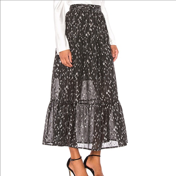 Black & Silver Portia Skirt by Sabina Musayev - Picture 3 of 13